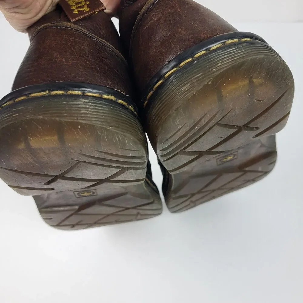DR MARTENS SUSSEX Boots Men 8 Brown Chukka Leather AS IS READ